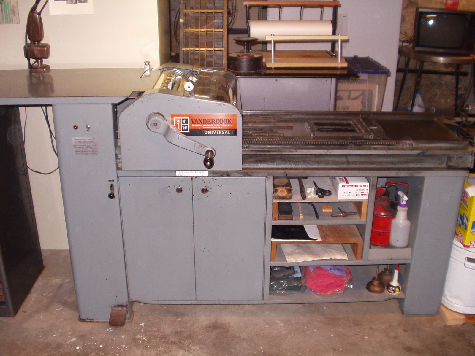 Vandercook Universal 1 Proof Press in the Craftboy Workshop